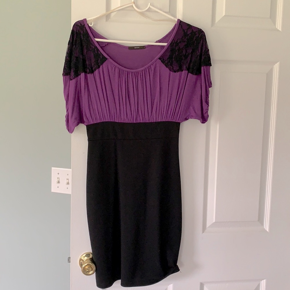 Soprano purple and black dress